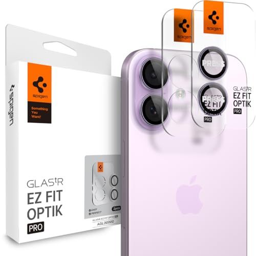 Spigen Camera Lens Screen Protector [GlasTR EZ Fit Optik Pro] Designed for iPhone Series [Case Friendly] - Purple [2 Pack]
