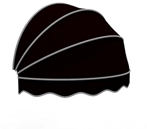 Toldo para balcón, Plegable, con Forma de Abanico, para Exteriores, con protección UV y antilluvia, Ideal para Puertas y Ventanas (diámetro: 130 cm/51 Pulgadas)