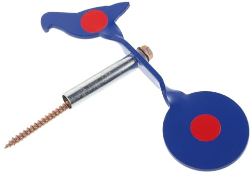 GALPADA Bersaglio Forma di Piccione Blu in Metallo Bersaglio Rotante Ripristino Automatico Montaggio su Albero per Esterno Ausilio per Allenamento al Tiro Resistente alle Intemperie