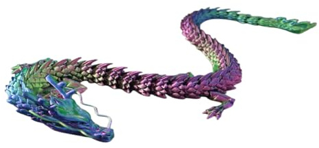 Drago snodato flessibile – Sistema di design premium per grandi figure stampate 3D, tecnologia avanzata di articolazione fantasy animale, vivace collezione di decorazioni per la casa | Scrittura