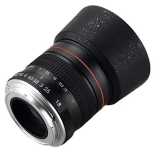 Camera Lens, Objetivo de Retrato con Enfoque Manual de fotograma Completo de 85 mm f/1.8, Compatible con cámaras Canon EOS 600D, 550D, 700D, 1300D, 6D y 7D, Sony y Nikon DSLR.,in Parts(F)