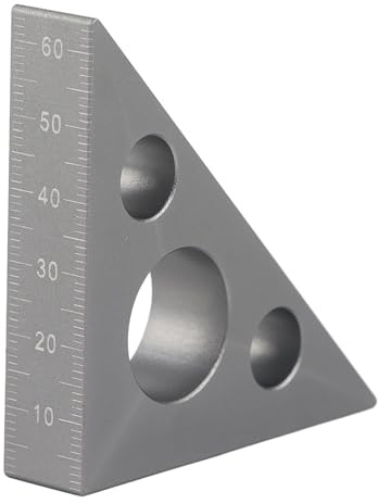 YDuupxe Aluminiumlegerad Mini Vinkelhake 45 90 Grader Mätverktyg med Noggrann Skala och Enkel Hantering för Träbearbetning