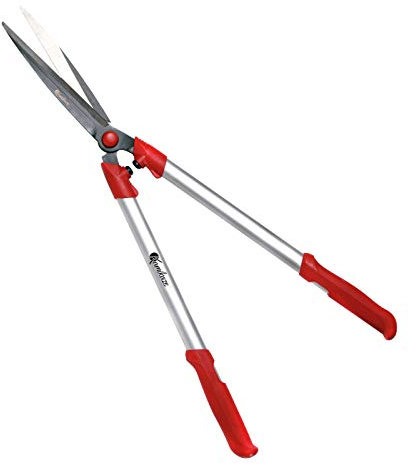 Kamikaze Tijeras Cortasetos KM-37. Hoja Recta de 25Cm. Mangos Aluminio y Goma. Corte Bypass. Comoda y Ligera. Fabricadas y Diseñadas en España