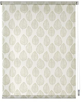 STORESDECO - Gemustertes Rollo, Lichtdurchlässiges Gemustertes Rollo | Natürlich Grün, 90 cm x 180 cm