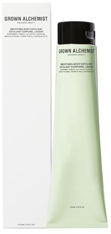 Grown Alchemist Body Exfoliator, Smoothing Body Scrub - Charcoal, Peppermint & Pumice - Organic Exfoliating Scrub Targeting Cellulite, Hyaluronic Acid Rejuvenating Dull & Aging Skin, Natural - 170 ml