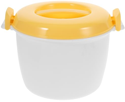 DOITOOL Mini microondas microondas Arroz Cooker Microondas Arroz Olla de verduras Vaporizador Microondas Utensilios de cocina para arroz, pollo, pasta y más 15,5 x 15,5 x 20 cm Contenedor de arroz