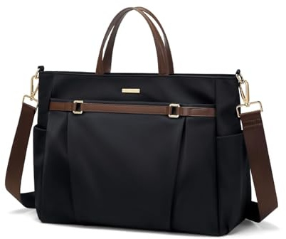 GOLF QUALITY MaletíN PortáTil Mujer 15 Pulgadas, Grande Bolso Ordenador Portatil,Portadocumentos Mujer, Bolso con Bandolera Antirrobo Fundas Ordenador para Trabaja Negocios Universidad Colegio Viaje