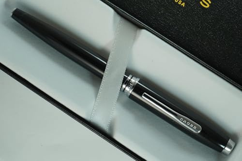 Cross Bolígrafo de punta media recargable Coventry con detalles de cromo pulido, con banda central distintiva