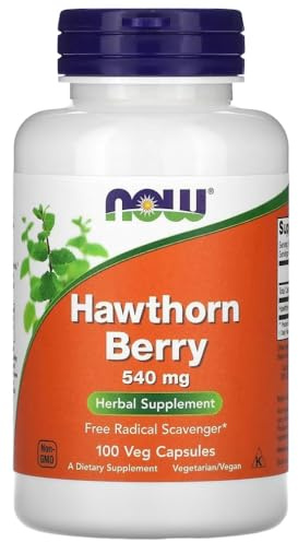 Now Foods - Weißdornbeere | Natürliche Unterstützung für Herz-Kreislauf-Gesundheit - 540mg - 100 vcaps