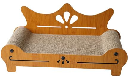 Sofá Cama Rascador para Gatos, Sofá Rascador para Gatos de Cartón, Tablero Rascador para Gatos con Forma de Sofá, Almohadillas Rascadoras para Gatos Corrugadas de Primera Calidad para Gatos de Interio
