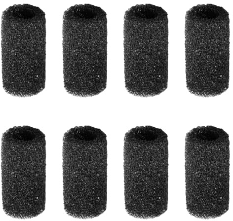 Lotsdonxia 8 Pcs Aquarium Filter Sponge Pre-Filter Covers – High-Density Foam for Fish Tank Pumps, Safe for Shrimp & Small Fish (Black)