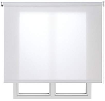 Tenda a Rullo Screen di Alta Gamma Resistente al Sole e Isolante Termico, Visibilità verso l’Esterno e Privacy all’Interno, Tende a Rullo Resistenti e Ignifughe STORESBASIC Gris 200x250
