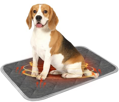 Chumix 48X70 cm Tappetino Autoriscaldante per Gatti e Cani, Coperta Riscaldante Domestici Animali, Eco-Friendly Antiscivolo, Coperta Termica lavabile Antiscivolo Cane (L)