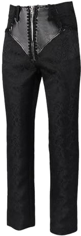 Vêtements médiévaux pour homme - Pantalon victorien - Costume de cosplay vintage steampunk gothique - Pantalon d'Halloween - Costume punk - Legging de pirate - Pantalon long pour carnaval, fête