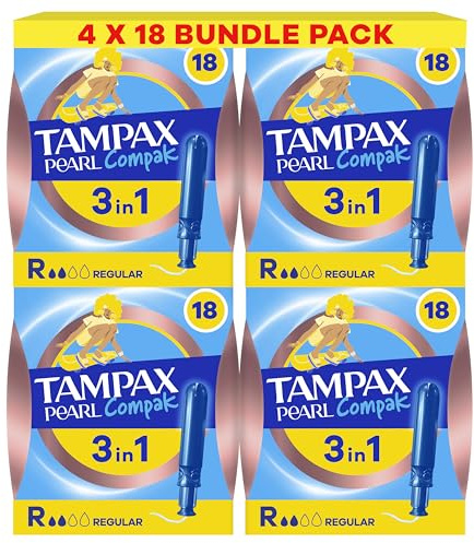 Tampax Compak Pearl Tampons Regular XL 72 Pack
