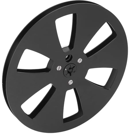 Keenso Magnétophone en Métal et Aluminium, Bobine Vide de 1/4 à 7 Pouces, Pièces de Rechange Durables pour Bobines de Joueurs, Adaptées aux Amateurs de Flûte à Bec (BLACK)
