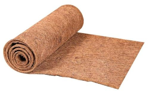 Vilgftyiet kokosnöt palmmatta för planterare och reptilhöljen, skärbar kokosgolvmatta 0,3-0,4 cm tjock, naturlig jordhållningsmatta för hängande korgar, terrarier, dörrmattor (50 x 200 cm)