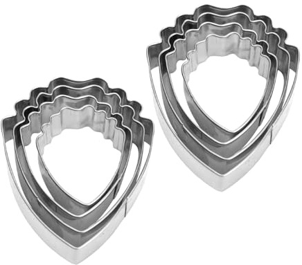 GARVALON Stampi a Petalo e Facile da Pulire in Acciaio Inossidabile Set 8 Pezzi Taglio Preciso ad Asciugatura all'Aria per Ceramica e Argilla per Artisti e Decoratori