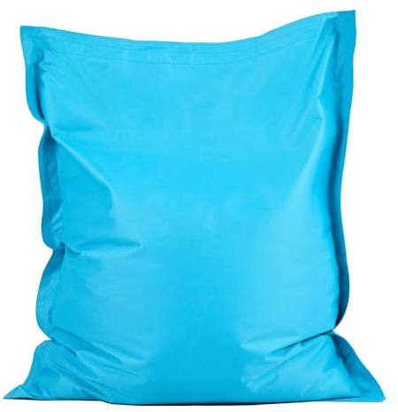 Bean Bag Bazaar Kids Bean Bag, Aqua, Outdoor Floor Cushion with Water Resistant Fabric, Large Beanbag with Filling Included, 125cm x 100cm, Kids Garden Chair, Childrens Chair, Outdoor Furniture