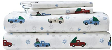 Eddie Bauer - Flanella Collection - Set di biancheria da letto in cotone, pre-ristretto e spazzolato per una maggiore morbidezza, comfort e sensazione accogliente, regina, gita invernale