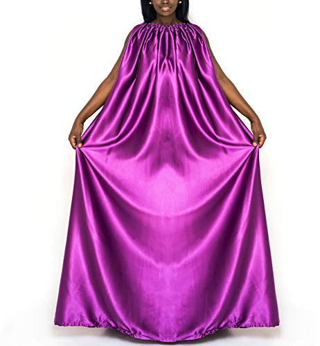 Yoni Steam Gown Bath Robe Full body covering Soft and sleek fabric eco-friendly for spa sauna hair salon more, Purple, One Size