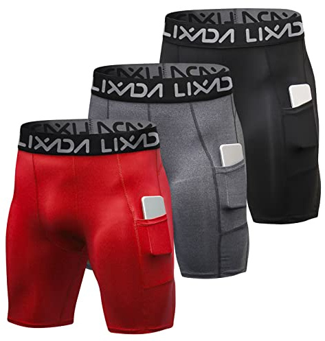 Lixada 3PCS Shorts de Cyclisme Homme, Shorts de, sous-vêtements entraînement Actifs
