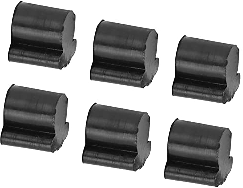 VGEBY Hornmundstück-Gummipolster, 7-teilig, Geräuschbeständig, für Euphonische Tuba mit Kleinem Flor, Schwarz, Gummi, C-Instrument, Modern, Pulverbeschichtet