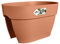 elho Vibia Campana Flower Bridge 40 - Übertopf für Balkon & Außen - Ø 39.0 x H 22.0 cm - Braun/Terra