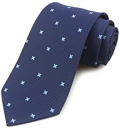 Mens Navy Blue Silk Ties Floral Handmade Party Luxurious Casual Necktie for Big Boys