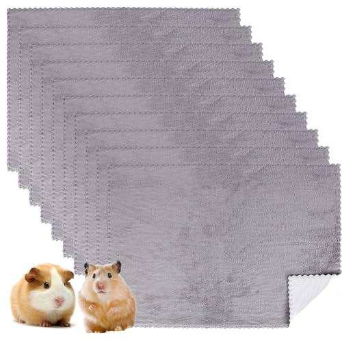 Fouvin 10 alfombras para roedores, manta impermeable, almohadillas PIPI para cobayas, lavable para mascotas PIPI, alfombrilla para dormir para animales pequeños, hámster, cachorro, gato, 35 x 75 cm
