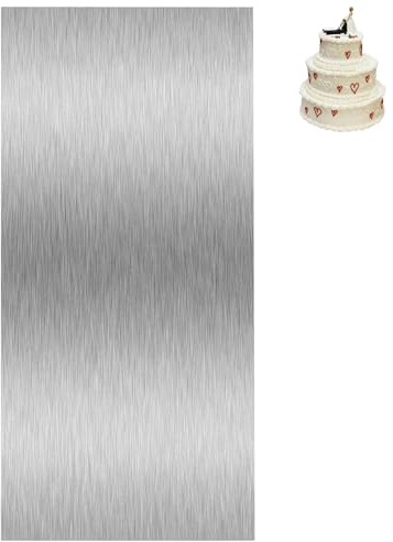 QUJUFIND Cake Scraper Smoother Cake Decorating Supplies Kit 8.6 Inch Metal Bench Scraper for Baking Buttercream Smoother Stainless Steel Frosting Cake Comb Edge Side Jagged Comb for Cream Cake-1