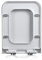 Toilettendeckel Eckig Form WC Sitz Mit Absenkautomatik, Klodeckel Mit Quick Release Funktion Für Einfache Montage & Reinigung, Antibakteriell Klobrille,04F