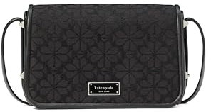 Kate Spade New York kvinnors blomma Jacquard Flap Crossbody väska, svart multi, en storlek, Svart multi, en storlek