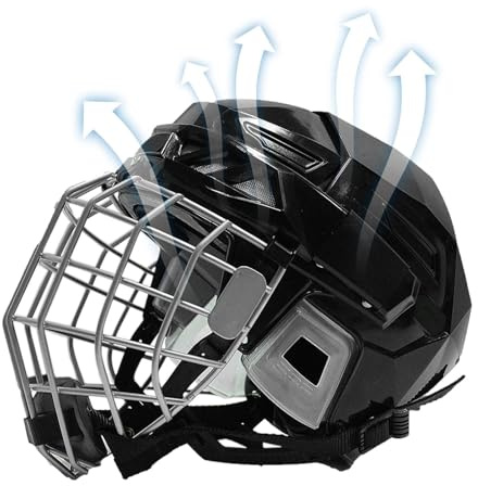 Neamou Hockey Helmets, Street And Rodeo Helmets, Sturdy And Safe Ice Hockey Helmets Combo With Cage, Protective Hockey Gear For Ice Hockey
