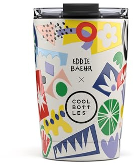 Cool Bottles - Termos kaffe, termokopp i rostfritt stål, kaffekopp - varma 10 timmar kalla drycker i 5 timmar - lufttätt lock, BPA-fritt - elektrisk trädgård, 330 ml