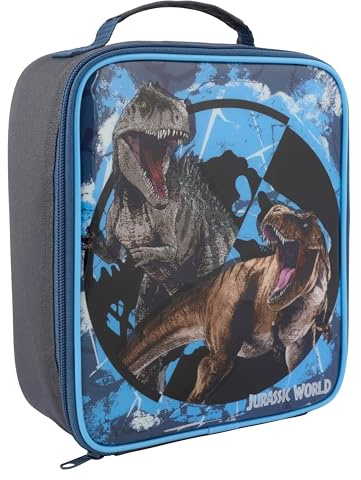 Jurassic World Lonchera aislada, poliéster, negro y azul