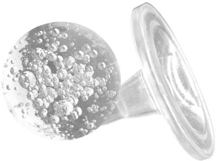 Sosoport Crystal Ball Ornaments 3.1 Inch Bubble Water Fountain Sphere Glass Rotating Decorative Art Crafts for Living Room Tabletop Display
