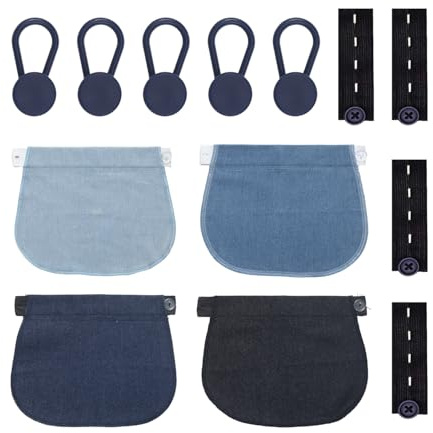 13 Pieces Of Pregnant Women'S Waist Extender, Adjustable Waist Buckle, Elastic Belt, Multi-Color Extender.