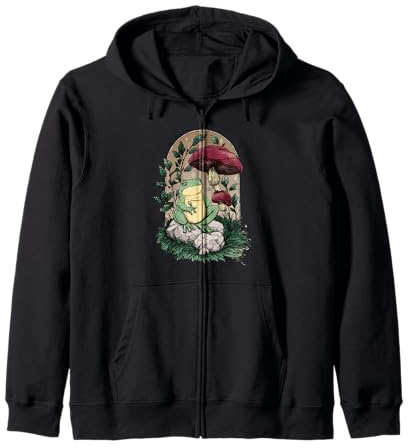 Camiseta Enchanted Frogcore - Hongos y sapos - Rana de Hongos Sudadera con Capucha