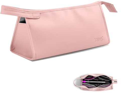 ERFGT Borsa da viaggio per asciugacapelli, borsa da viaggio per Dyson Airwrap, custodia per asciugacapelli, borsa airstraight per strumenti di acconciatura e accessori vasti (rosa)