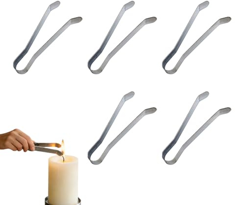 Set di 5 spegnitori per Candele, in Acciaio Resistente al Calore, con Clip in Metallo, pinzette per Regolazione dello, per Uomini, Donne, Amici, casa, Cucina, Interni, Regalo di Compleanno