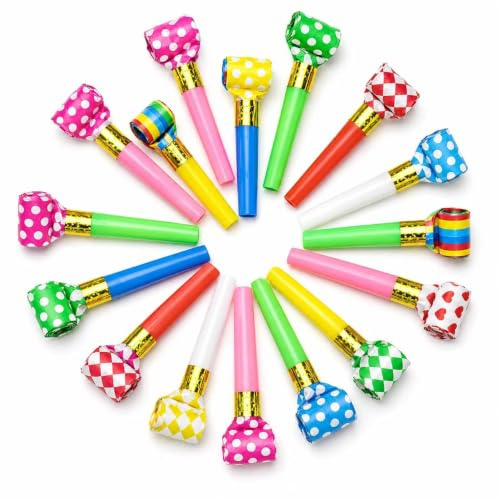 50PCS Party Blowers, Candy Colour Party Poppers Party Bag Filler | Colourful Party Noise Generator for Birthday, Anniversary, Graduation, Wedding, Christmas