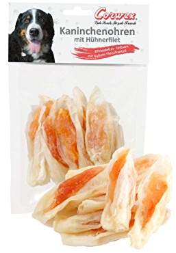 Corwex Hundesnack Kaninchenohren mit Hühnerfilet (12 x 70g)