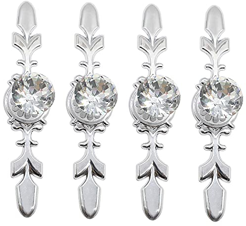 CATTLEYAHQ 4 pezzi Pomoli per porta in cristallo, pomelli per armadio guardaroba, pomelli per porta in cristallo(170mm)