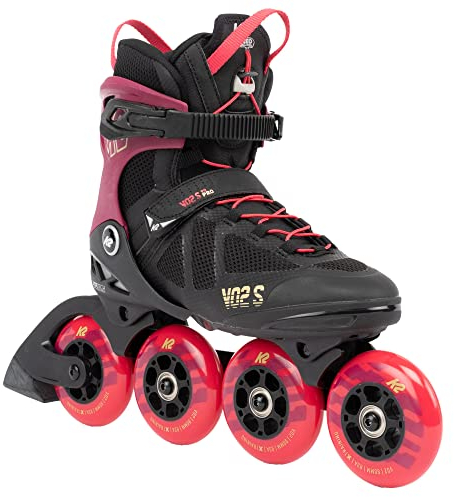 K2 Skates Unisex Inline Skates VO2 S 90 Short Cuff, Burgandy - pink, 30G0247.1.1.100