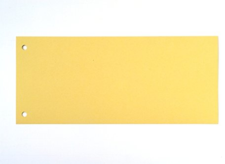 RC Trennstreifen 190g 2-Fach gelocht 22 x 10,5cm KURZ gelb 100Stück