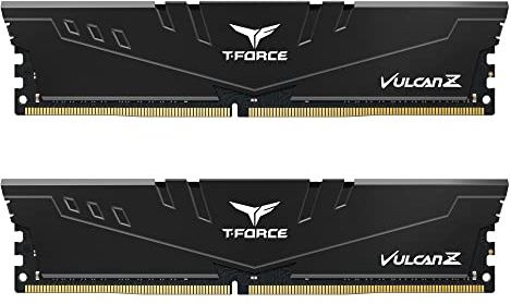 TEAMGROUP T-Force Vulcan Z DDR4 16GB Kit (2x8GB) 3200MHz (PC4-25600) CL16 Desktop Memory Module Ram Black TLZBD416G3200HC16FDC01