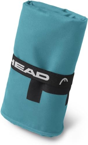HEAD Active mikrofiberhandduk med elastisk, lätt, snabbtorkande gymhandduk, giltig som multifunktionell handduk, absorberande och platsbesparande badhanddukar för resor 70 x 140, oktane blå