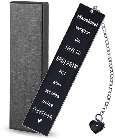 Sugeru Metall Lesezeichen,Lesezeichen Personalisiert,Inspirierendes Lesezeichen Dankeschön Bookmark mit Anhänger,Glücksbringer,für Frauen Lehrerinnen Freunde Geburtstagsgeschenk (Manchmal-Schwarz)