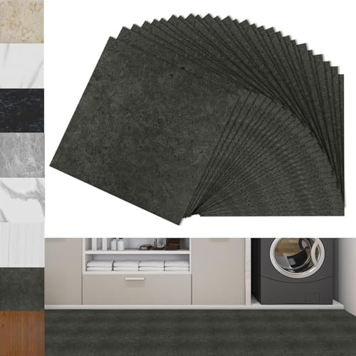 Froadp Piastrelle autoadesive in PVC 30 x 30 cm, effetto piastrelle quadrate, pavimento in vinile per soggiorno, cucina, balcone, antiscivolo e impermeabile (Tipo 8, 27 pezzi - 2,51 m²)